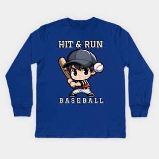 Baseball Boy Kids Long Sleeve T-Shirt